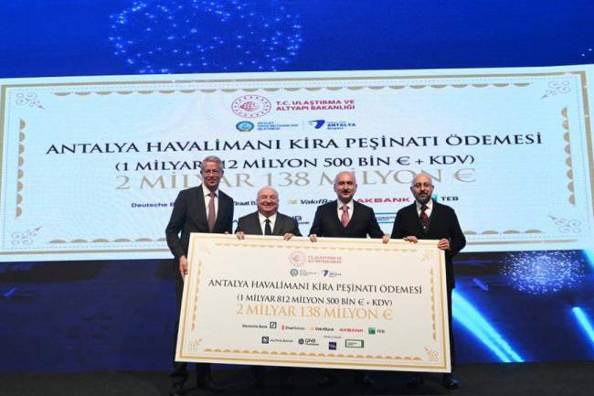 ULAŞTIRMA VE ALTYAPI BAKANI KARAİSMAİLOĞLU: “ANTALYA HAVALİMANI İHALESİ’NİN 2.1 MİLYAR AVROLUK PEŞİNATI ÖDENDİ”