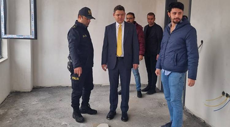 Arsuz’da polis merkezi amirliği inşaatında sona gelindi