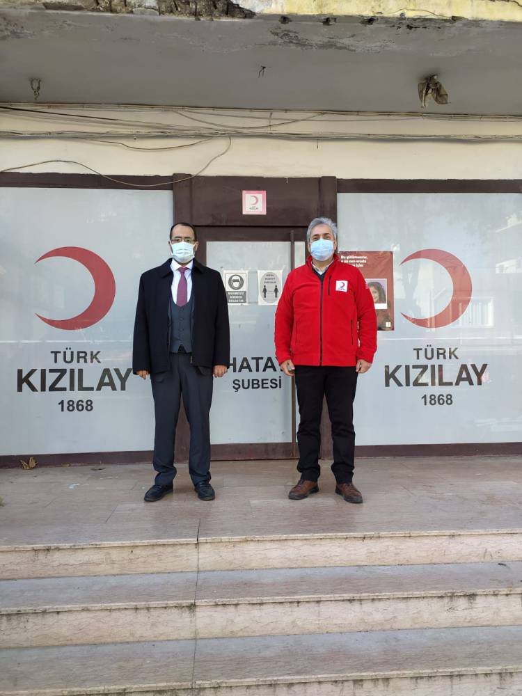İl Sağlık Müdürü Dr.Mustafa HAMBOLAT'tan,Kızılay Hatay Şube Başkanı Ecz.Kudret ÖZBAKIŞ'a ziyaret