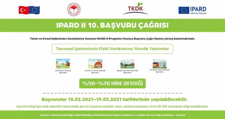TKDK BAŞVURU ÇAĞRI İLANINA ÇIKTI