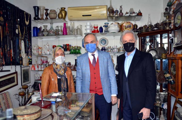 İTSO Başkanı Yılmaz Kaymakam Yönden İle Birlikte  Esnafları Ziyaret Ederek Sorunlarını Dinledi