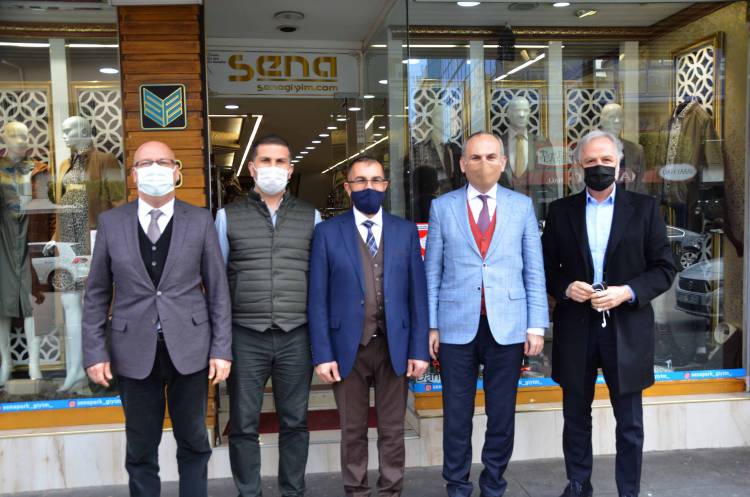 İTSO Başkanı Yılmaz Kaymakam Yönden İle Birlikte  Esnafları Ziyaret Ederek Sorunlarını Dinledi