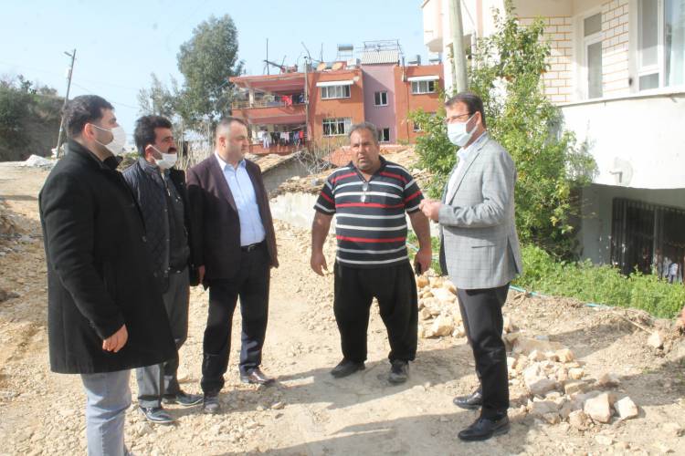 SAMANDAĞ BELEDİYE BAŞKANI AV. REFİK ERYILMAZ ÇALIŞMALARI YERİNDE İNCELEDİ