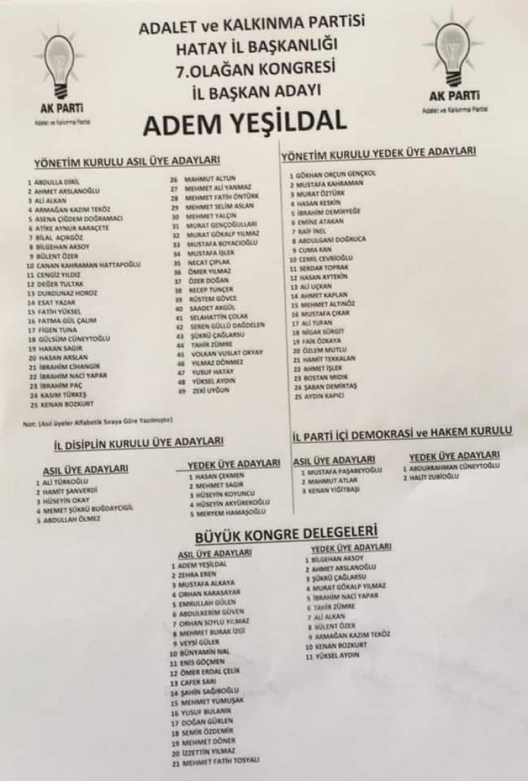 BİLGEHAN AKSOY AK PARTİ HATAY İL BAŞKAN YARDIMCISI OLDU