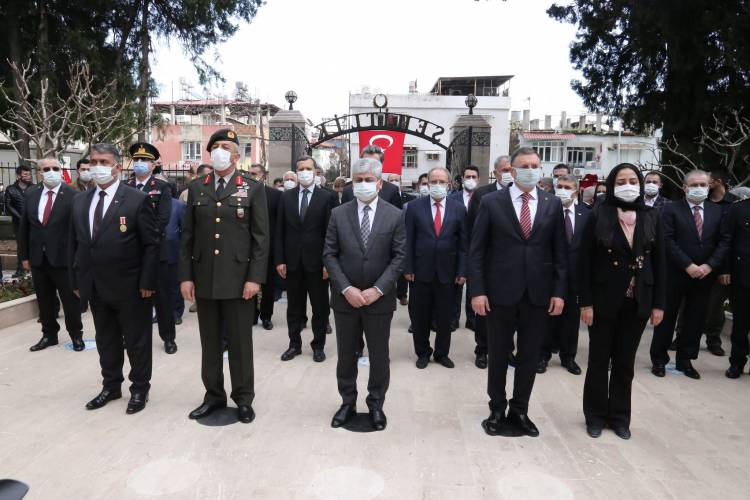 HATAY’DA ŞEHİTLER RAHMET VE MİNNETLE ANILDI  BAŞKAN SAVAŞ KAHRAMAN ŞEHİTLERİ ANTAKYA ŞEHİTLİĞİ’NDE ANDI