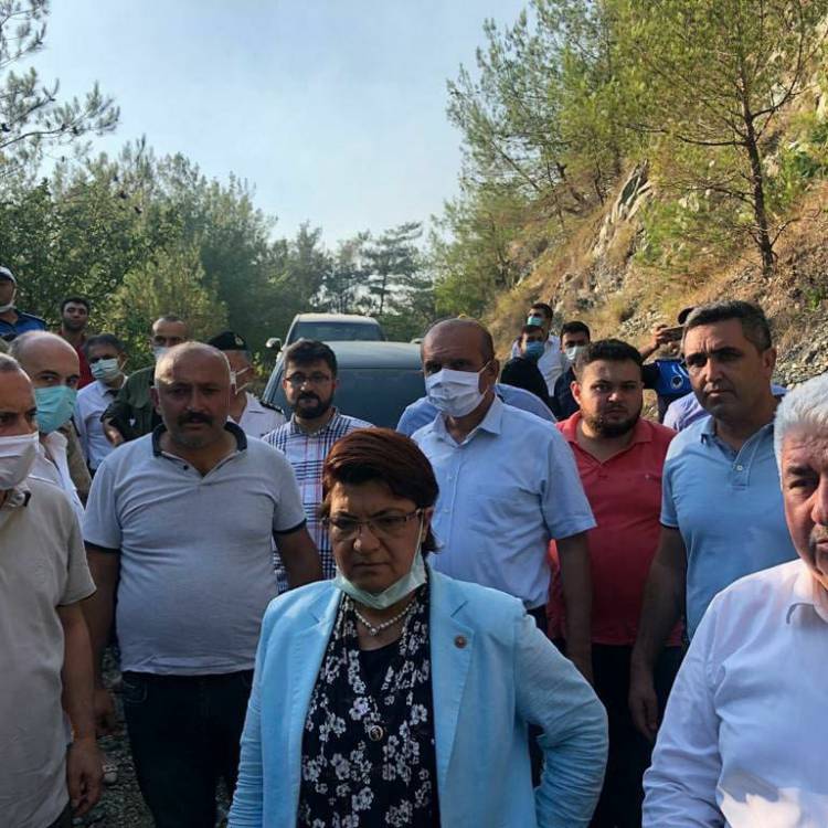 HATAY MİLLETVEKİLİ SUZAN ŞAHİN HATAY DÖRTYOL’DA  ÇIKAN YANGINI YERİNDE İNCELEYEREK AÇIKLAMALARDA  BULUNDU.