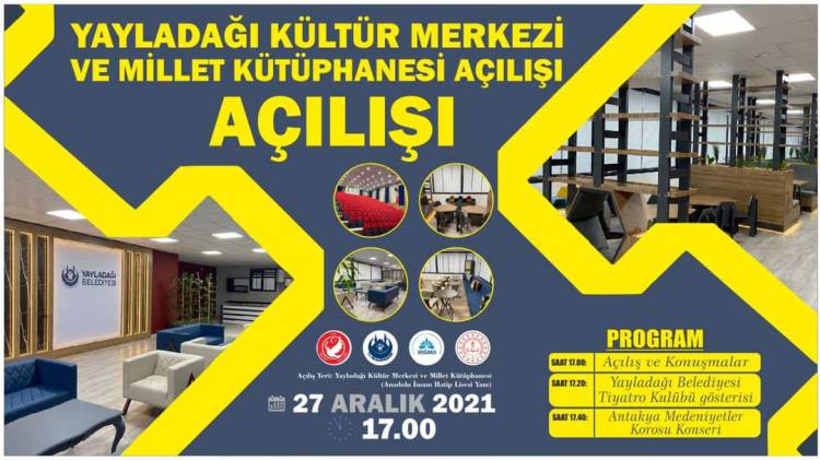 "YAYLADAĞI KÜLTÜR MERKEZİ VE KÜTÜPHANEYE KAVUŞUYOR"