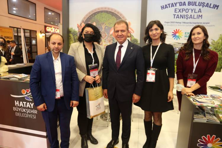 HATAY’IN GÜZELLİKLERİ EMITT FUARINDA  HBB EMITT’TEKİ YERİNİ ALDI EXPO’21 HATAY’A EMITT’TE YOĞUN İLGİ