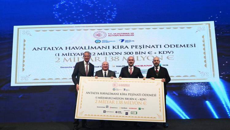 ULAŞTIRMA VE ALTYAPI BAKANI KARAİSMAİLOĞLU: “ANTALYA HAVALİMANI İHALESİ’NİN 2.1 MİLYAR AVROLUK PEŞİNATI ÖDENDİ”