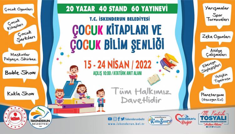 İSKENDERUN BELEDİYESİ ÇOCUK KİTAPLARI FUARI BAŞLIYOR