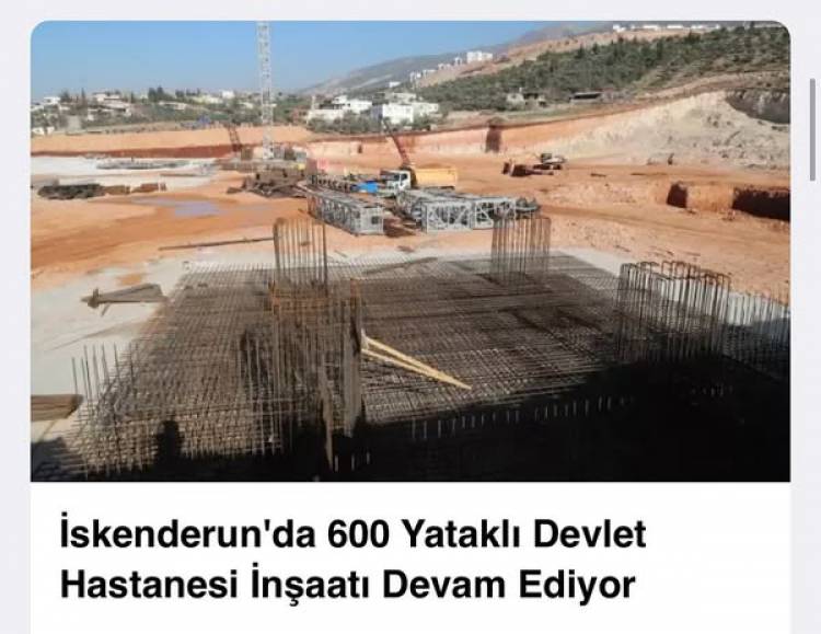 600 YATAKLI İSKENDERUN DEVLET HASTANESİ